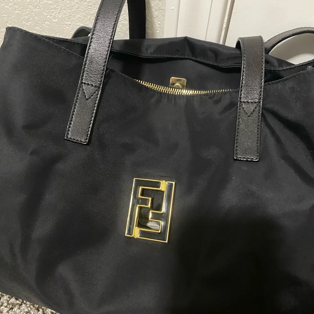Authentic Fendi Nylon Tote/Shoulder Bag - Picture 4 of 17